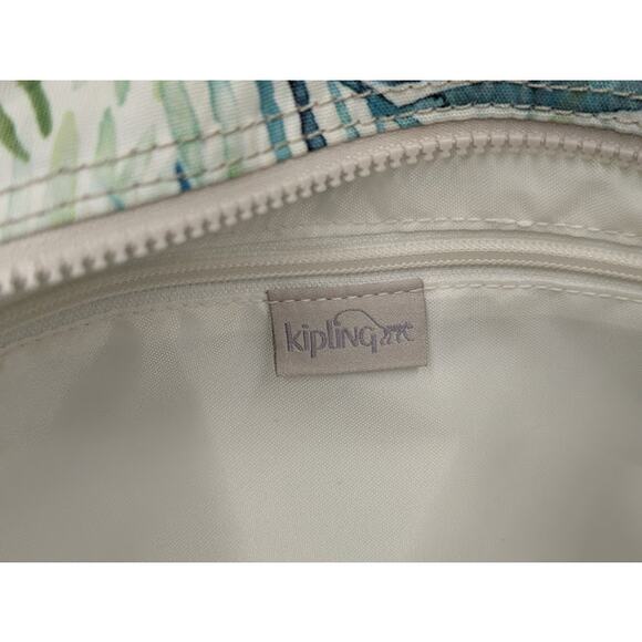 Kipling Angie Light Crossbody Bag Green Jungle Leaf Nylon Travel Bag - Picture 8 of 8
